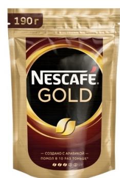 Кофе растворимый Nescafé Gold сублимированный, 190 гр. Лента