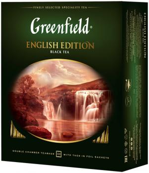 Чай черный GREENFIELD English Edition 100 пак. Лента