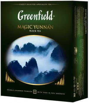 Чай черный GREENFIELD Magic Yunnan, 100 пак. Лента