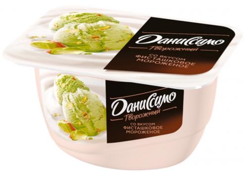 Десерт Творожный Даниссимо, фисташковое мороженое, 130 гр. Лента