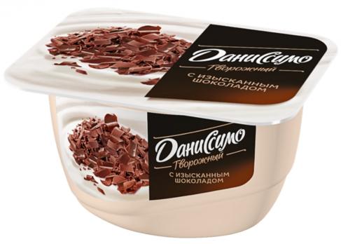 Десерт Творожный Даниссимо, с Изысканным шоколадом 5,5 % 130 гр. Лента