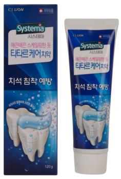 Зубная паста CJ LION Systema Tartar, 120 мл. Корея, Лента