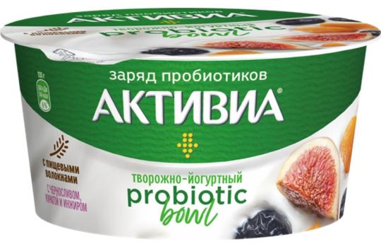 Activia Творожно йогуртный, Чернослив, курага, инжир, 3 %, 135 гр. Лента