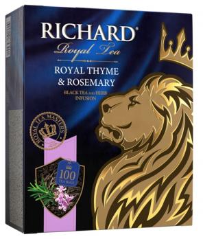 Чай черный RICHARD Royal Thyme&Rosemary с розмарином 100 пакетов