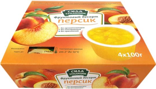 Фруктовый десерт СИЛА ТРАДИЦИИ Персик, 400 гр. Лента