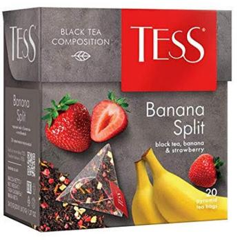Чай черный, TESS Banana Split, 20 пирамидок, 40 гр. Лента