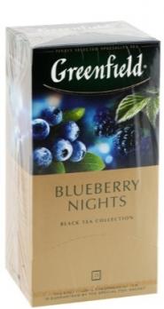Чай черный Greenfield Blueberry Nights 25 пакетов, 50 гр. Лента