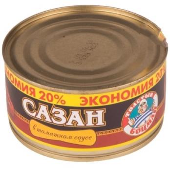 Сазан ТОЛСТЫЙ БОЦМАН в томатном соусе, 350 гр. Лента