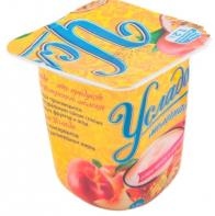 Продукт йогуртный Услада молочная паст. с соком персик маракуйя, 95 гр. Лента